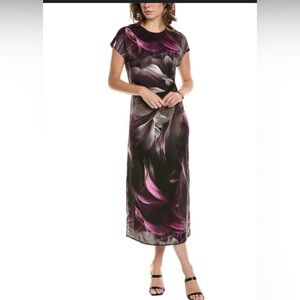 All Saints midi dark floral dress